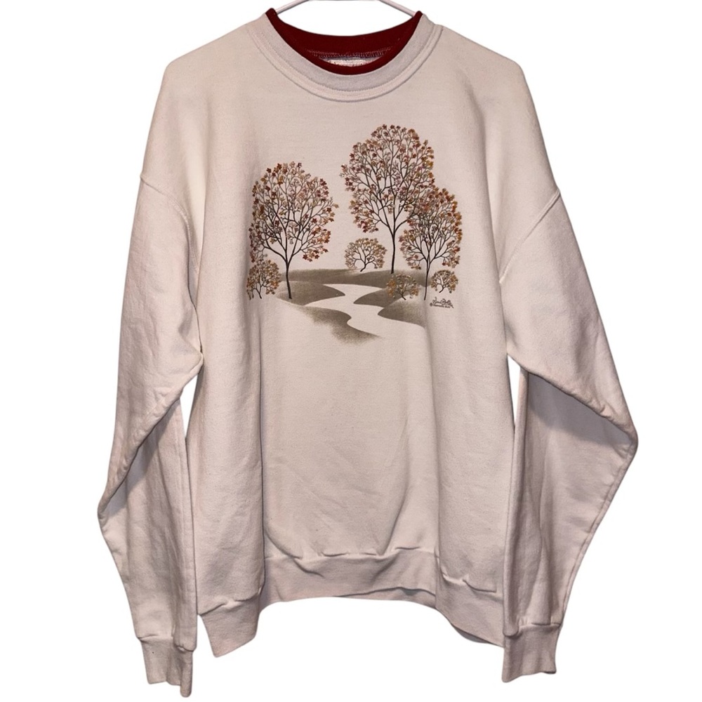 MORNING SUN|Vintage Fall Crewneck Sweatshirt Grandmacore 90’s Size Large